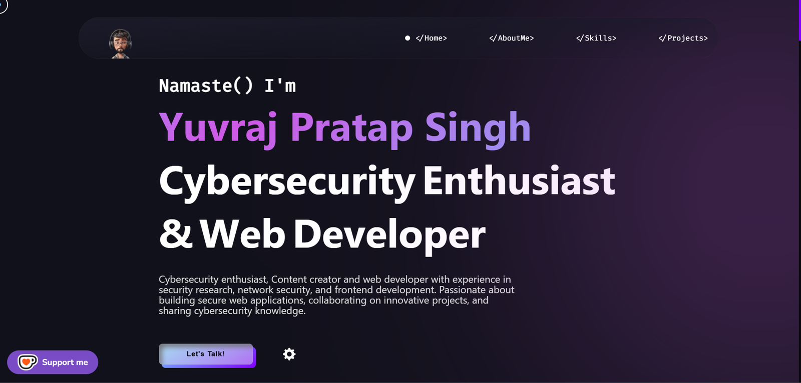My Portfolio website preview image